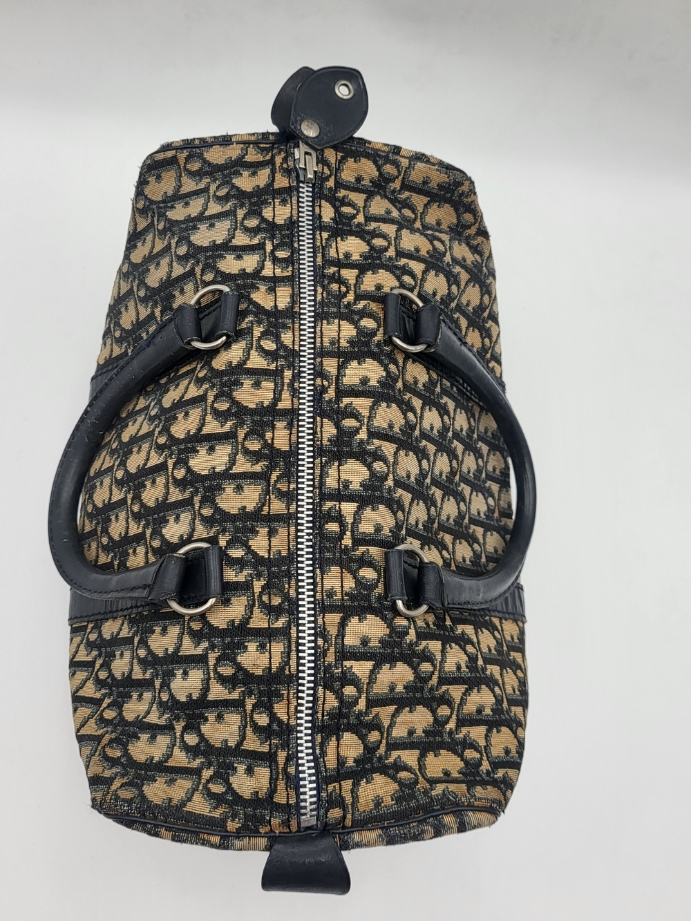 CHRISTIAN DIOR Blue Diorissimo Trotter Canvas Boston 30 Bag..Authentic w/COA. - Picture 15 of 16